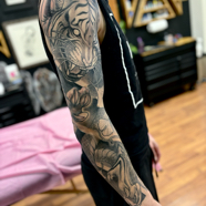 in_progress_tiger_snake_sleeve_tattoo